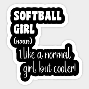 Softball Girl Sticker